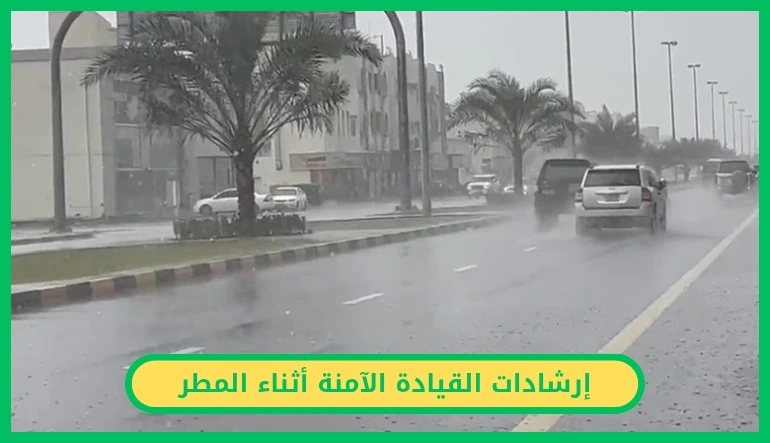 القيادة الآمنة أثناء المطر