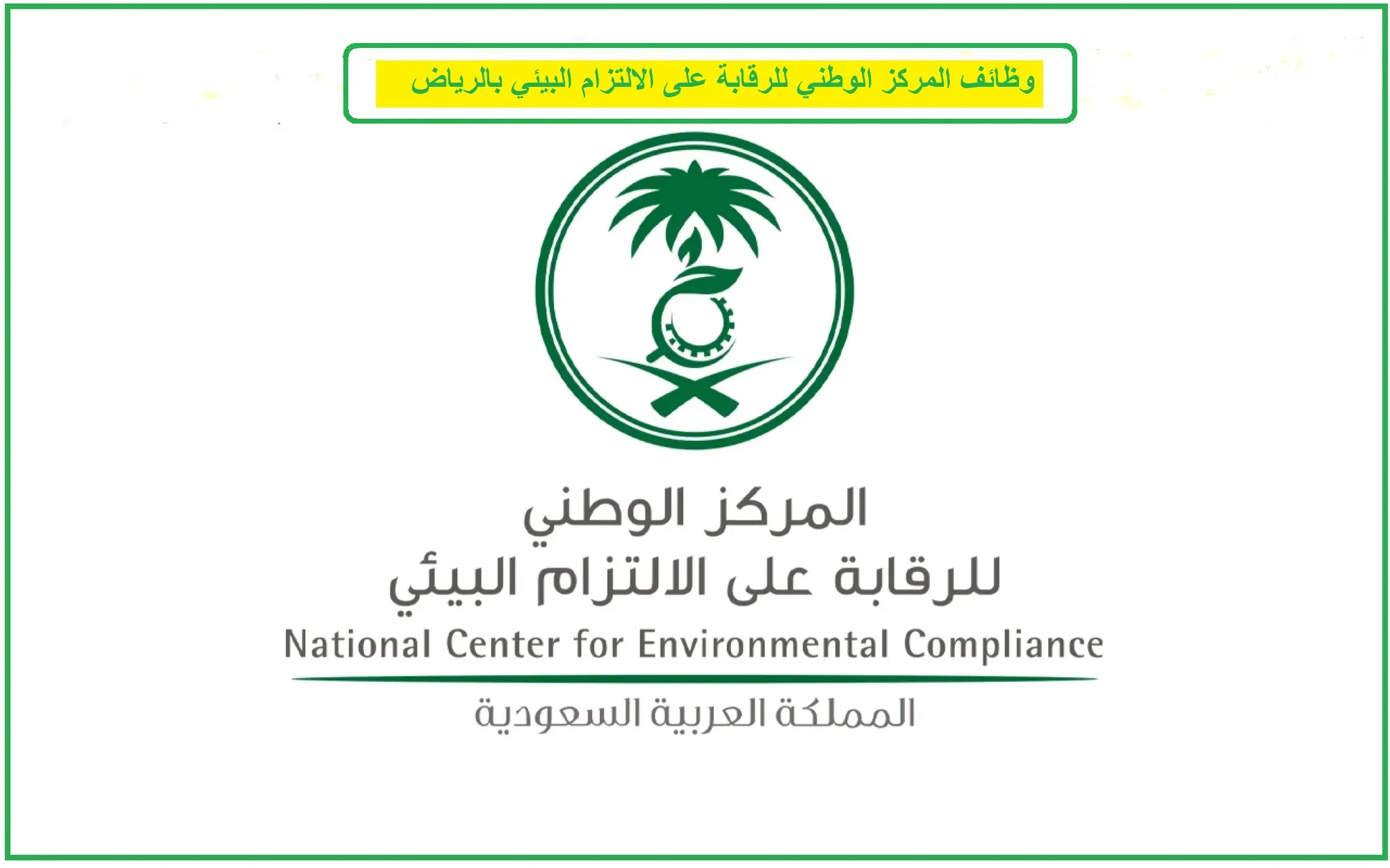     المركز الوطني للرقابة على الالتزام البيئي 