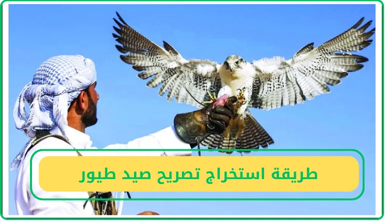 طريقة استخراج تصريح صيد طيور